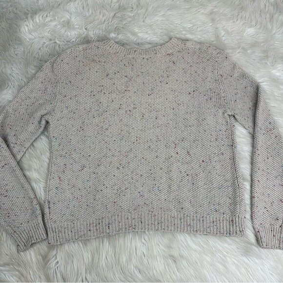 Urban Outfitters Cooperative Gray Confetti Cable‎ Knit Crew Neck Sweater M/C40 - Picture 8 of 14